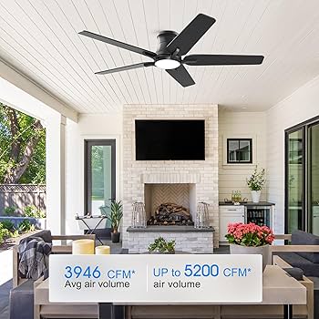 Amazon.com: POCHFAN 52 Inch Black Ceiling Fans with Lights